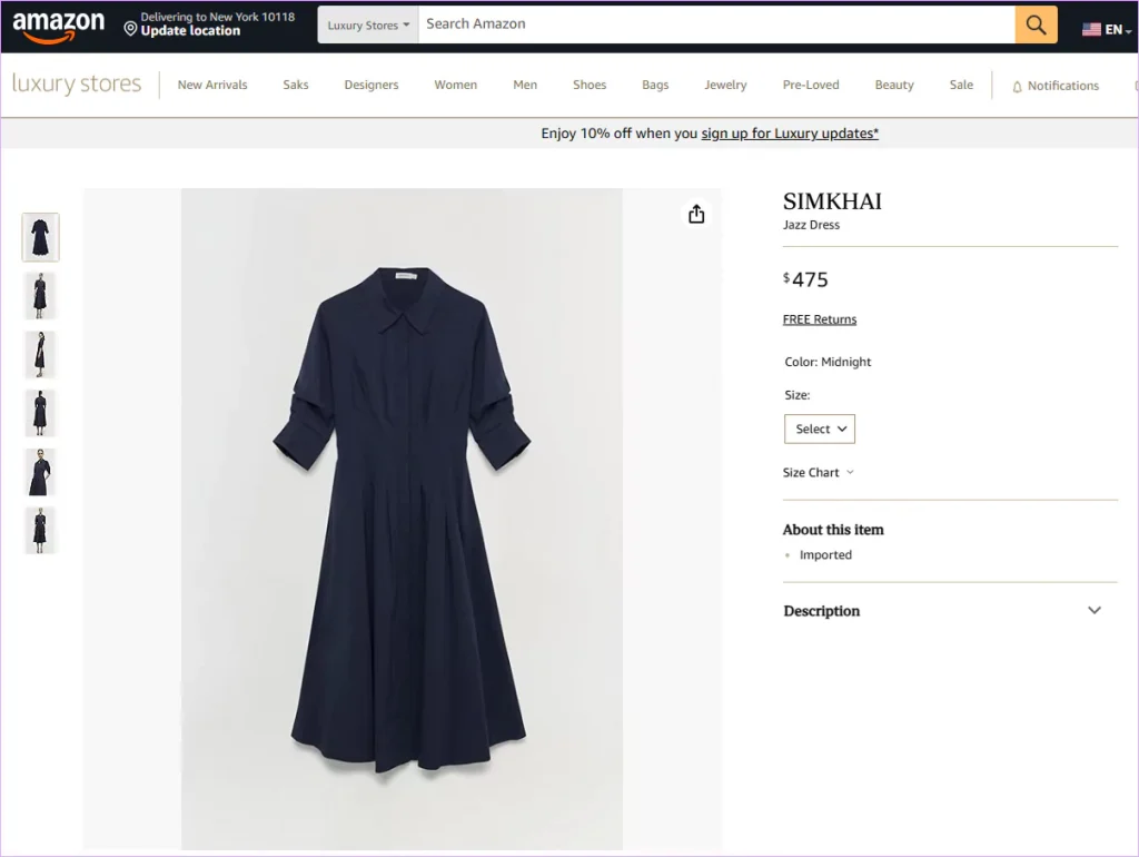 Amazon Product Gallery Vertical Sliders