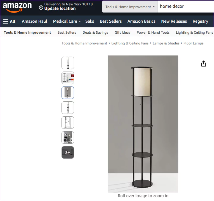 Custom Product Gallery Layout example in Amazon