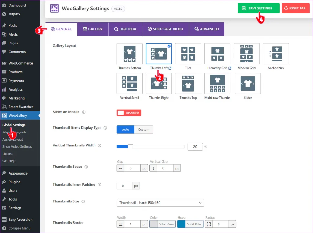 Steps to add WooCommerce Product Gallery Vertical Sliders