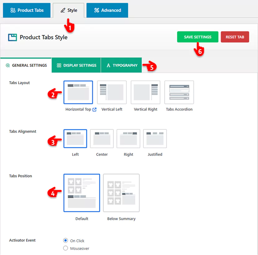 WooCommerce product tabs customization options 