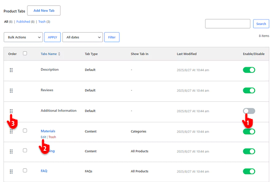 Steps to manage WooCommerce custom product