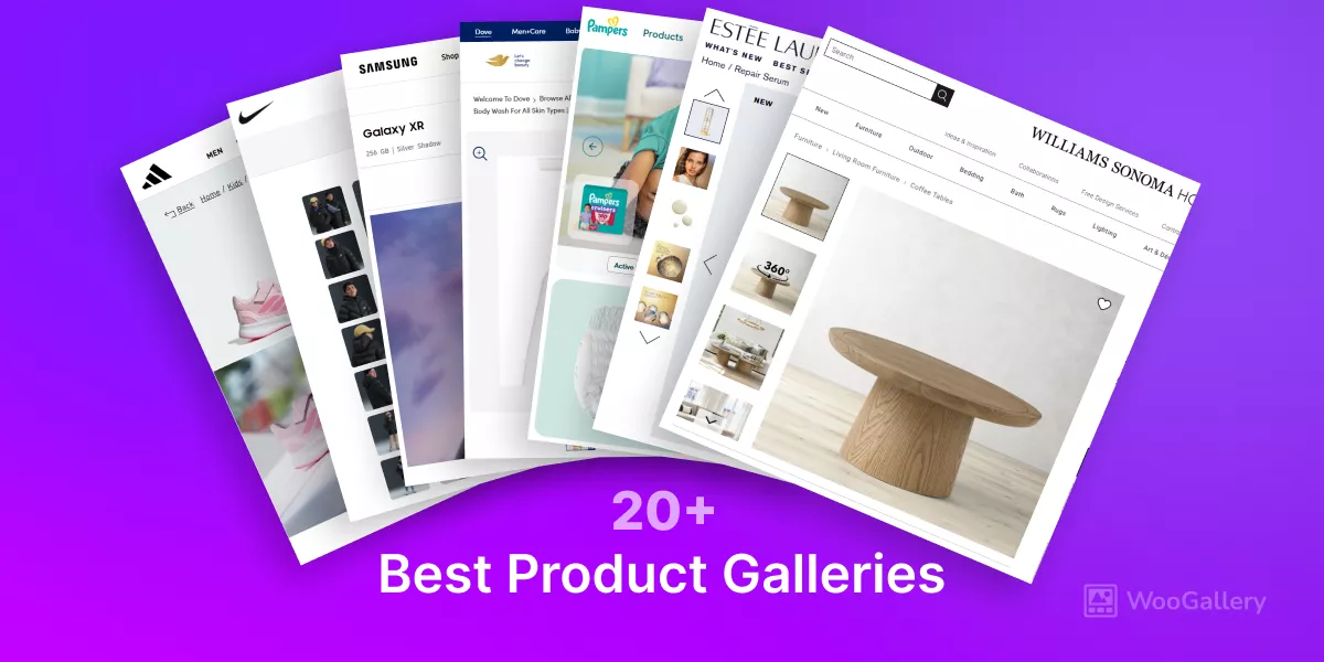 20+ Best Product Gallery Examples for Better UX & Sales