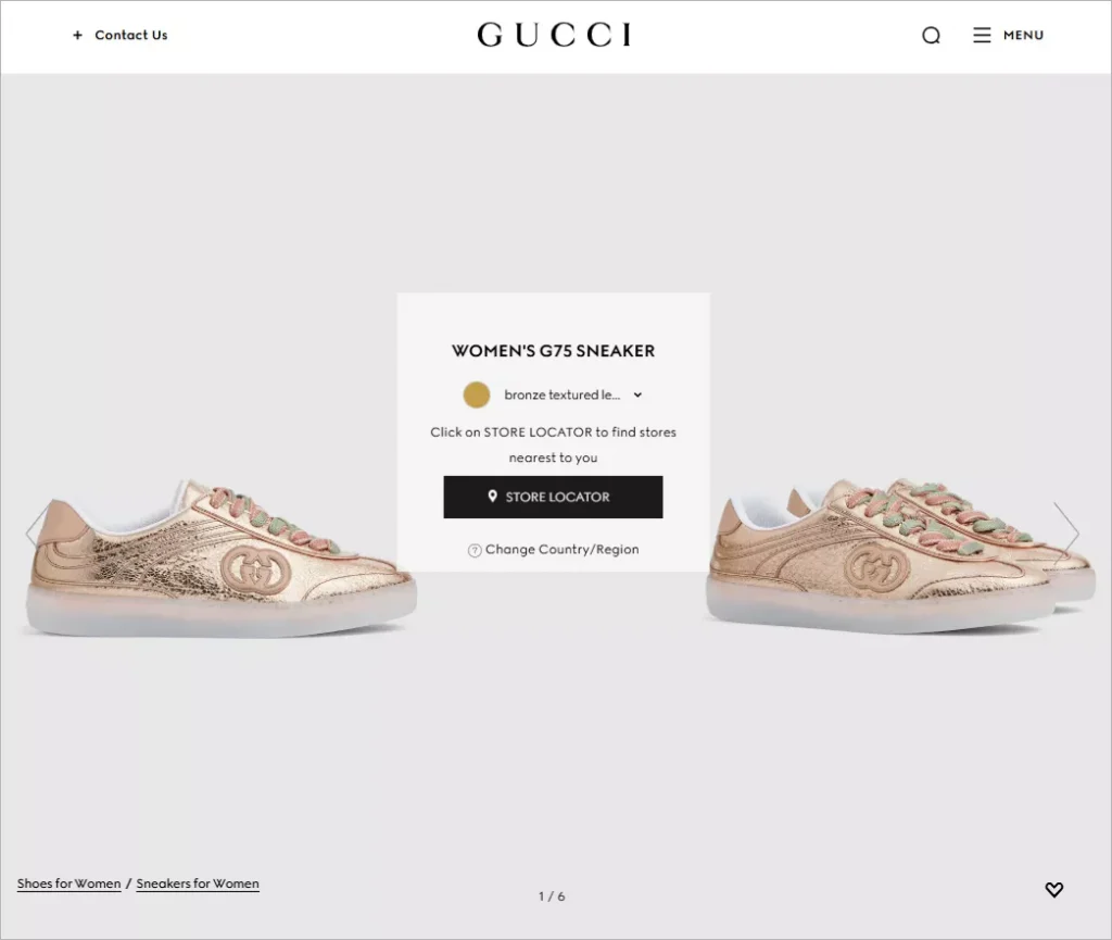 Gucci Product Page